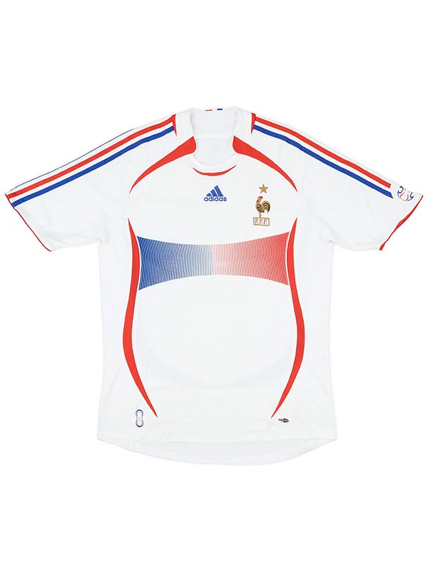 France maillot rétro extérieur uniforme de football vintage pour hommes deuxième tenue de sport haut chemise coupe du monde 2006